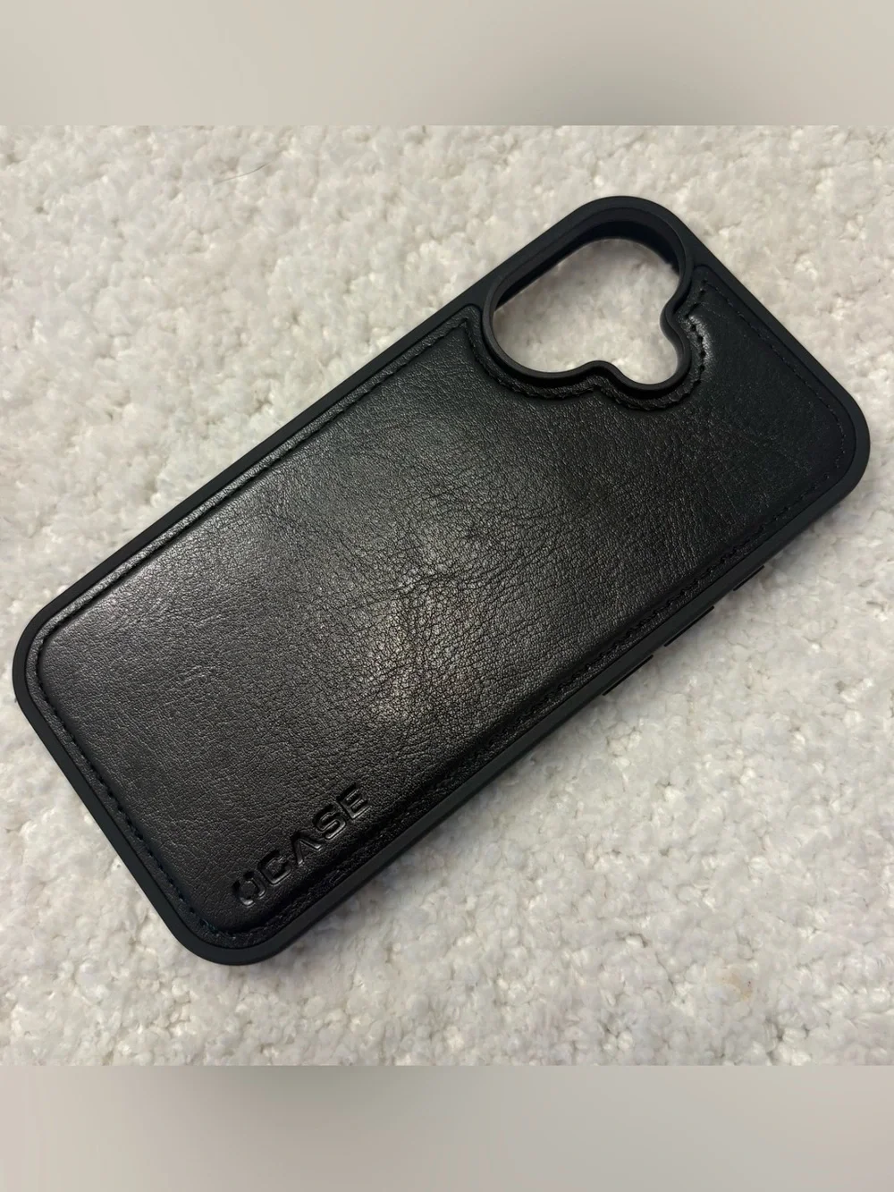 iPhone 17 Detachable Wallet Case MagSafe Vegan Leather Black Shockproof RFID